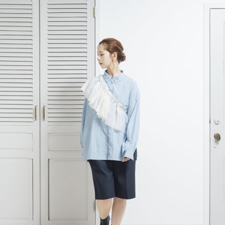 Tulle Blouse light blue