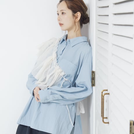 Tulle Blouse light blue