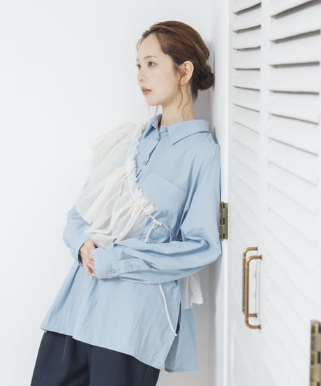 Tulle Blouse light blue