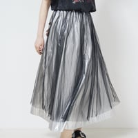 Metallic Tulle Skirt  silver