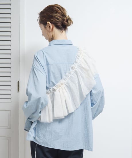 Tulle Blouse light blue
