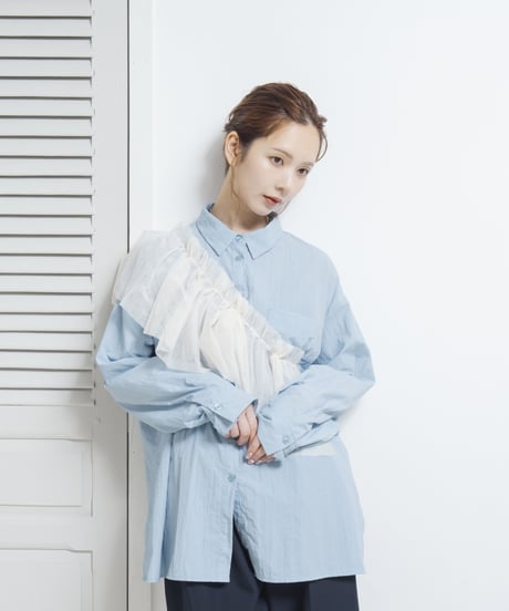 Tulle Blouse light blue