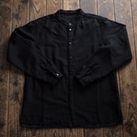MITTAN / NMウールOC三重織シャツ / SH-167 / 黒がさね