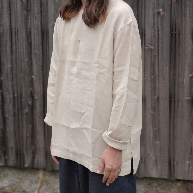 MITTAN / 亜麻大麻長袖プルオーバー / SH-164 / 生成 | gallery hito