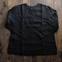 MITTAN / 亜麻大麻長袖プルオーバー / SH-164 / 黒