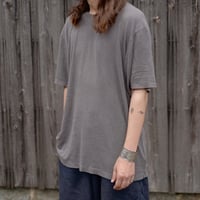 MITTAN / 強撚絹紬糸Tシャツ / T-41 / 薄灰