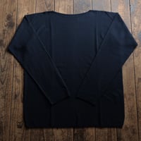 MITTAN / スーパー180's強撚ウールニット長袖 / KN-31 / 紺緑