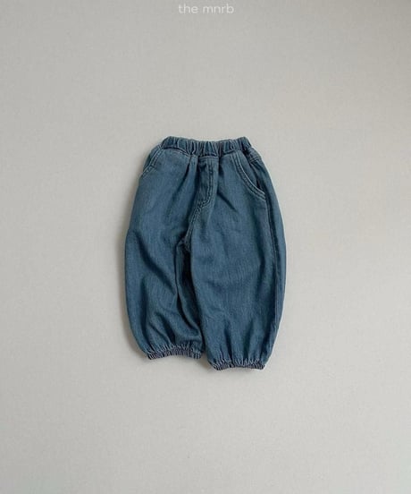 【minirobe】Stitch Denim Jogger