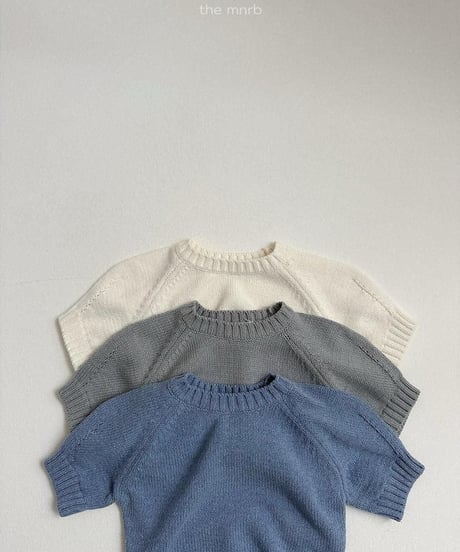 【minirobe】Emblem 3/4-Length Knit