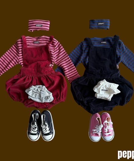 【pepper】corduroy short overall