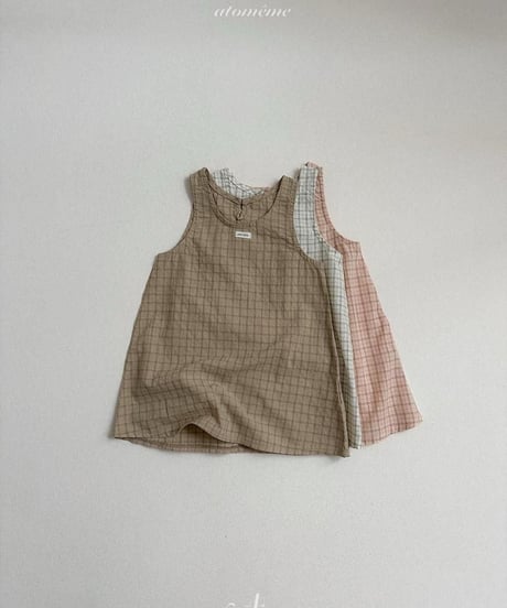 【atomeme】Hay Check Dress