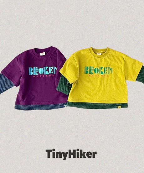 【tiny hiker】Record Layered Long Sleeve Tee