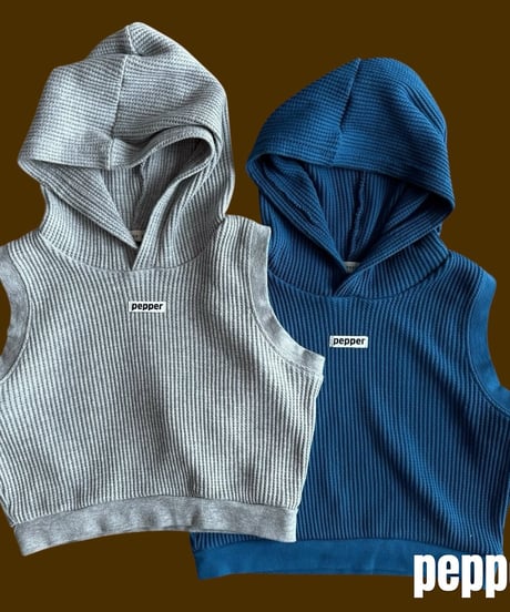 【pepper】waffle vest