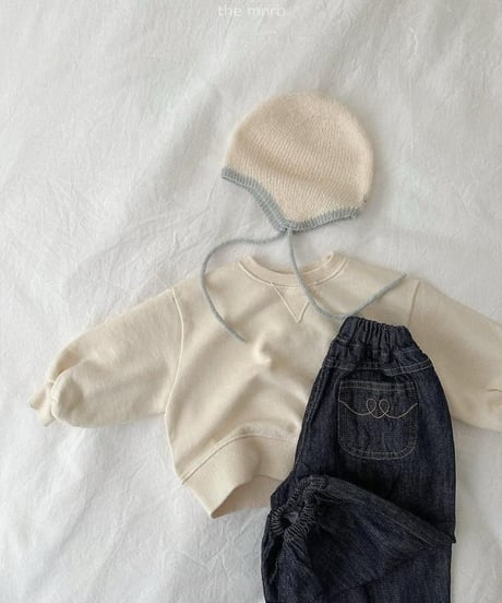 【minirobe】Stitch Denim Jogger