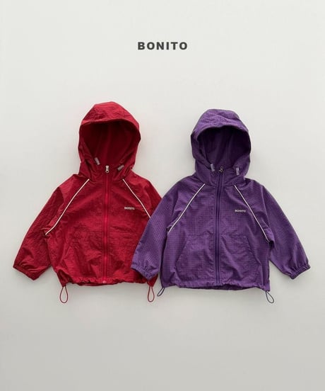 【bonito】Check Piping Windbreaker