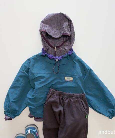 【andbutter】Stripe Windbreaker