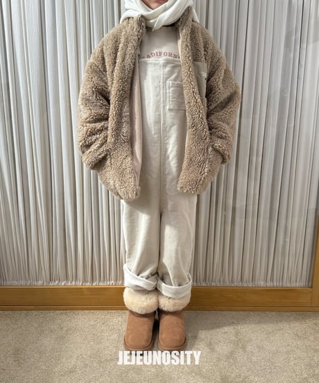 【jejeunosity】corduroy berry loom overall
