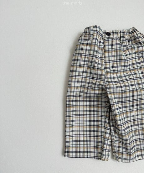 【minirobe】Adele Check Pants