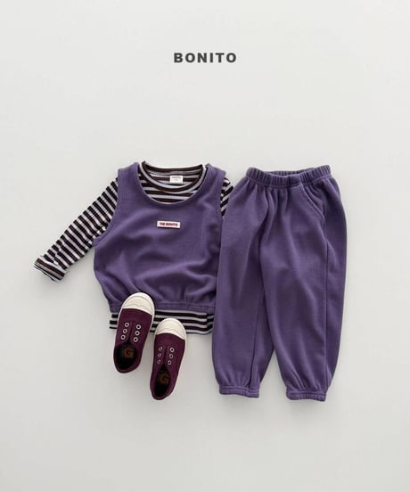 【bonito】Mini Waffle Vest Set