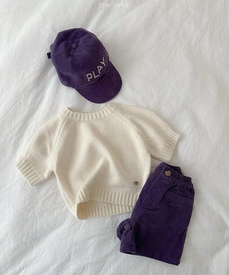 【minirobe】Emblem 3/4-Length Knit
