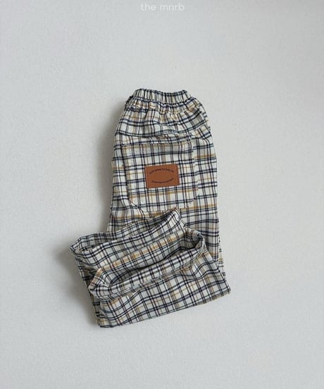 【minirobe】Adele Check Pants