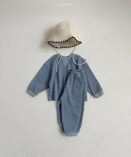 【digreen】Flat Waffle Pants