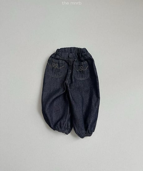 【minirobe】Stitch Denim Jogger