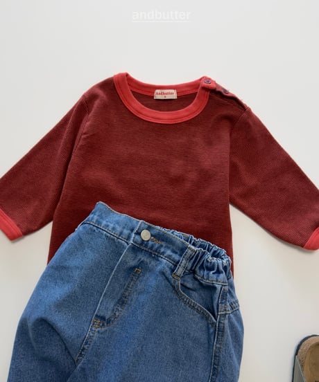 【andbutter】Snap 3/4 Sleeve T