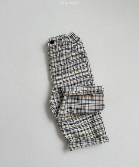 【minirobe】Adele Check Pants