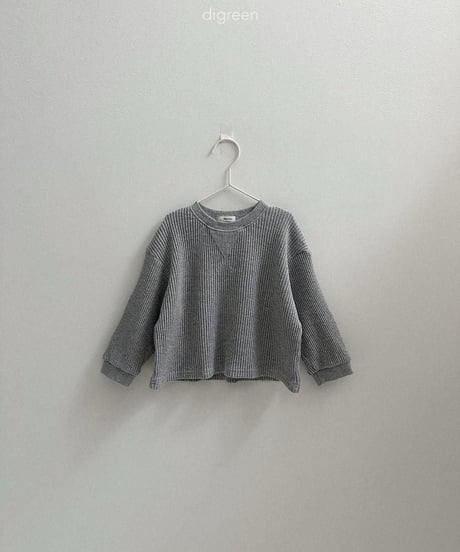 【digreen】Flat Waffle Sweatshirt