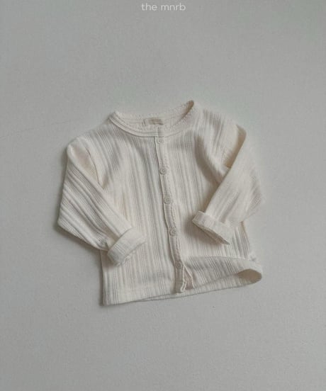【minirobe】Eyelet Cardigan