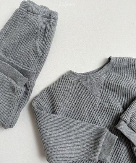 【digreen】Flat Waffle Pants