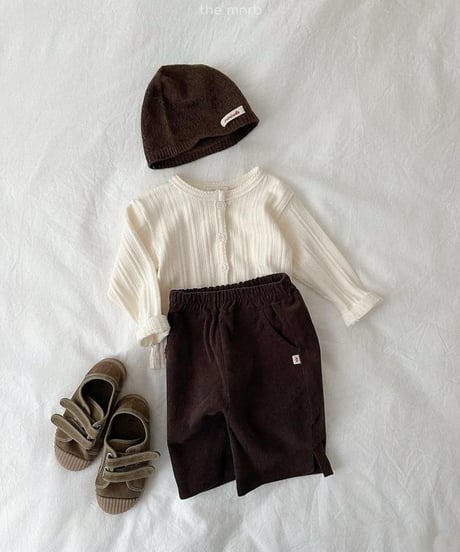 【minirobe】Eyelet Cardigan