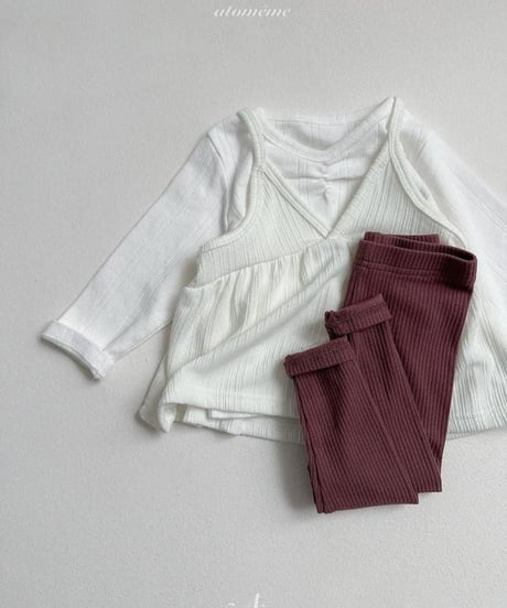 【atomeme】Milky Ribbed Leggings