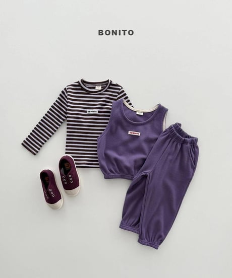 【bonito】Mini Waffle Vest Set