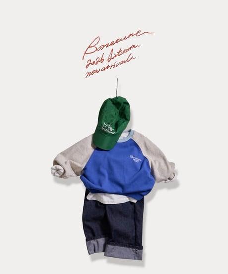 【BONEOUNE】Crayon Raglan Sweatshirt