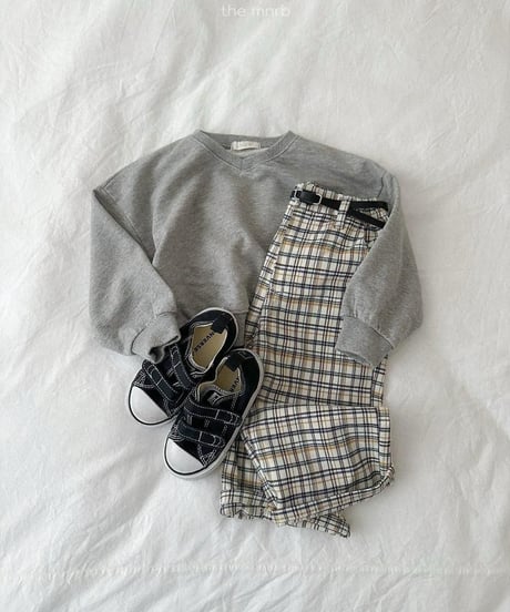 【minirobe】Adele Check Pants