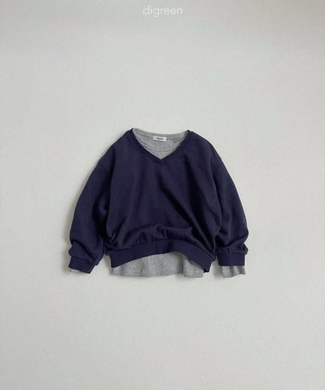ママサイズも！【digreen】Teddy V Sweatshirt