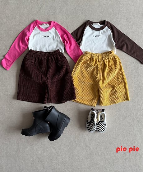 【pie】corduroy bermuda pants