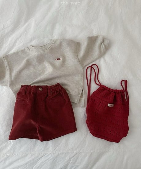 【minirobe】Corduroy 4/10-Length Pants