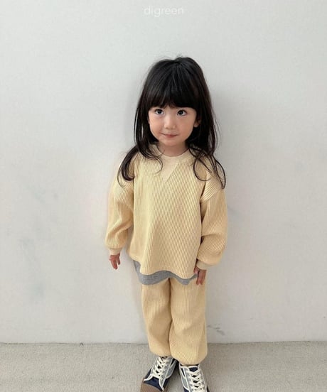 【digreen】Flat Waffle Sweatshirt