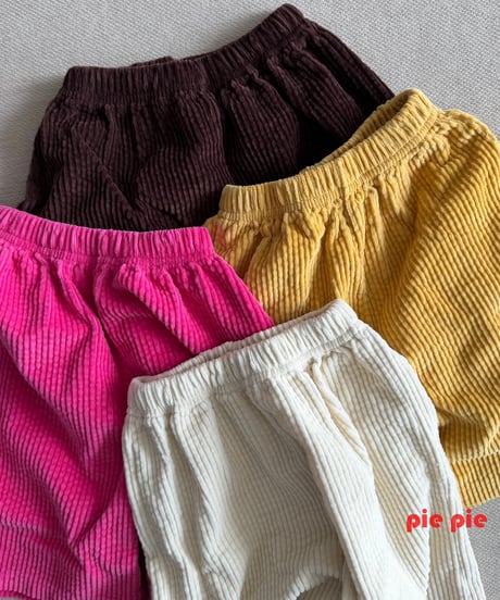 【pie】corduroy bermuda pants