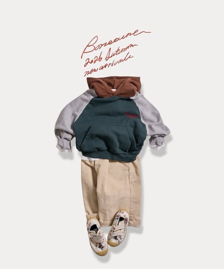 【BONEOUNE】Tricolor Hood Top