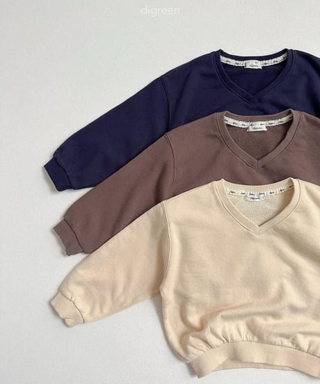 ママサイズも！【digreen】Teddy V Sweatshirt