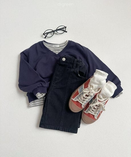 【digreen】Stripe Latte Tee