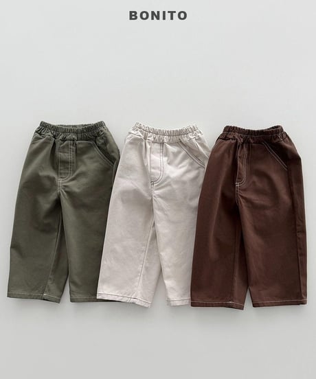 【bonito】Stitch Cotton Pants