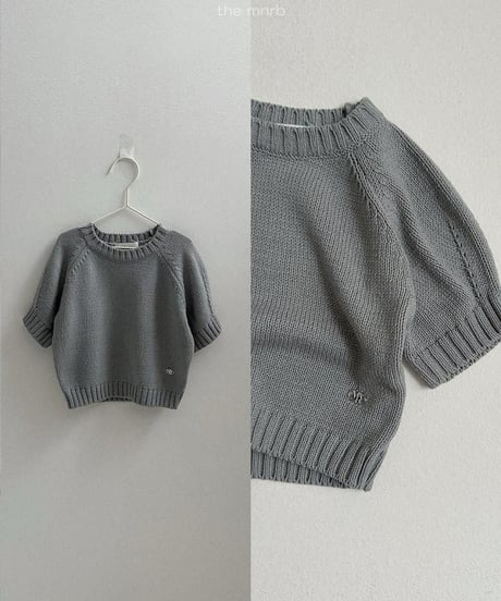 【minirobe】Emblem 3/4-Length Knit