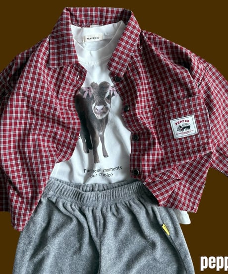 【pepper】check shirt