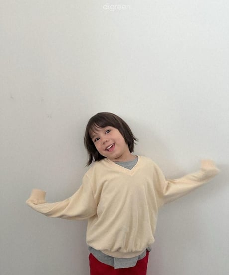 ママサイズも！【digreen】Teddy V Sweatshirt
