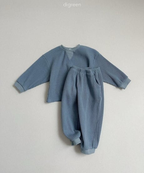 【digreen】Flat Waffle Pants